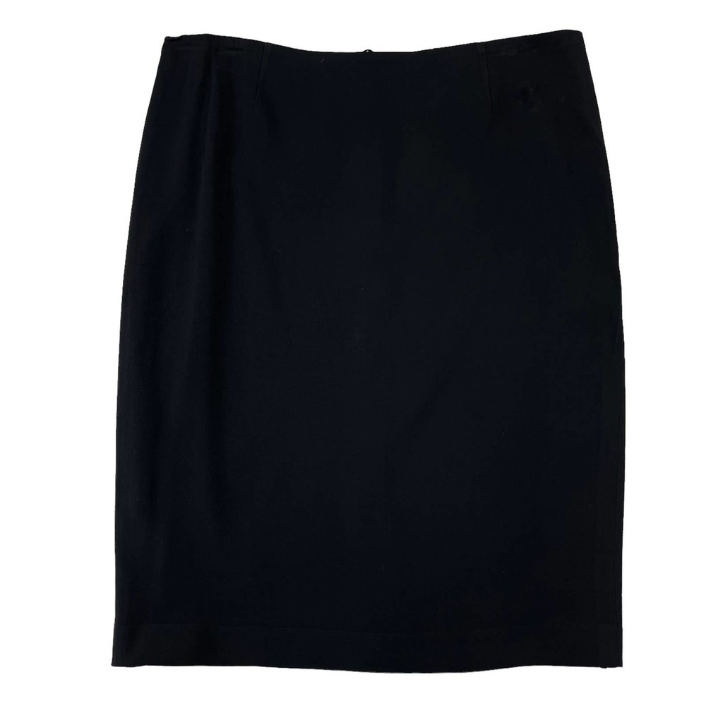 Escada Black Viscose Elastane Blend  Knee Length Pencil Skirt Womens 12